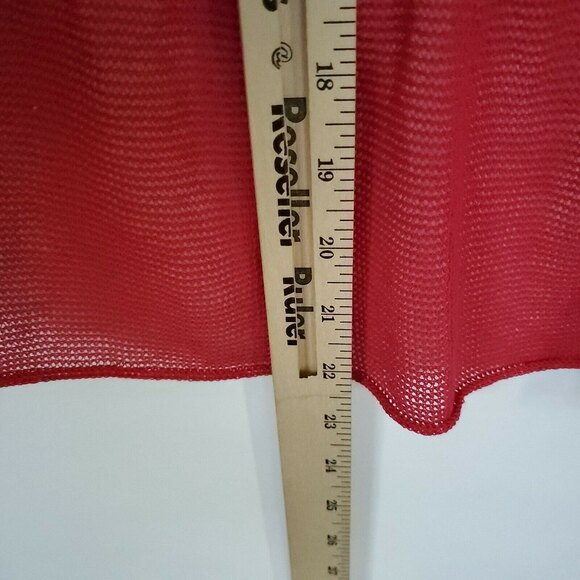 Moschino Cheap And Chic Knit Crochet Open Cropped Cardigan Women Medium Red/Pink - Picture 12 of 12